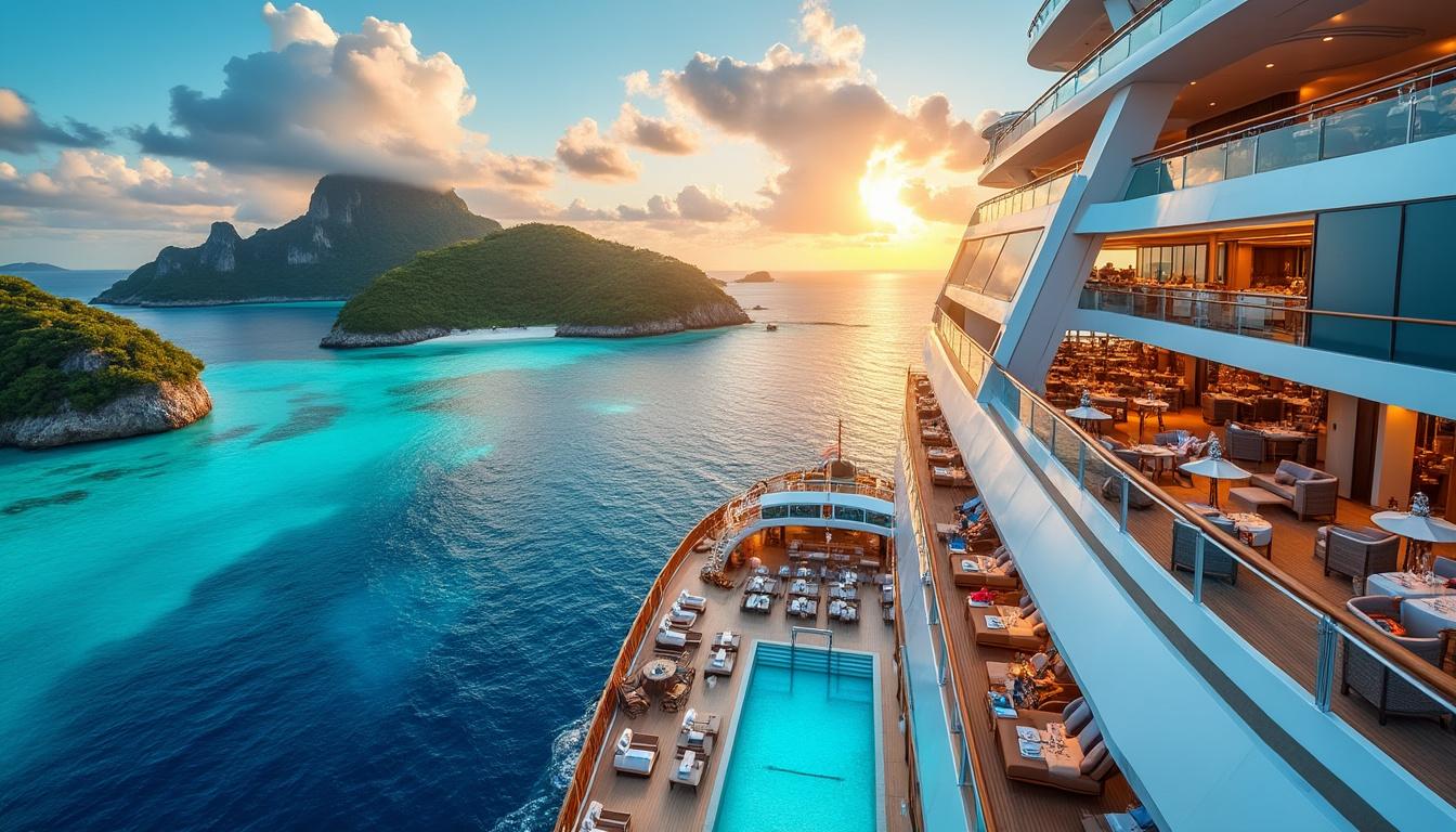 découvrez l'élégance des croisières de luxe dans le pacifique. naviguez à travers des paysages enchanteurs, profitez de services haut de gamme et vivez des expériences inoubliables à bord de navires somptueux. explorez des destinations exotique tout en vous relaxant dans un cadre raffiné.